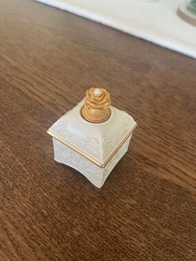 Lenox Cream and Gold Porcelain Trinket Dish